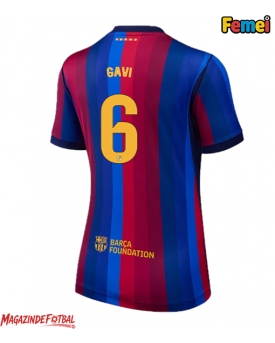 Barcelona Paez Gavi #6 Tricou Fotbal Replică 2026-27 Femei Acasa